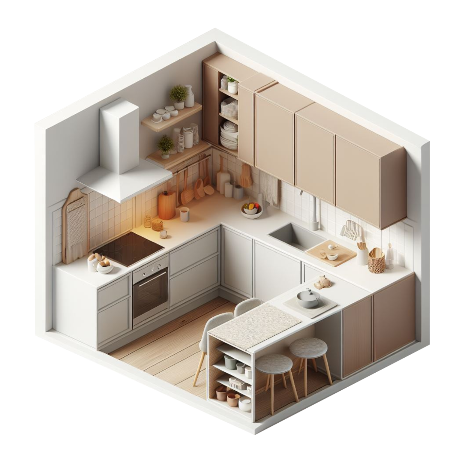 Bucătărie modernă amenajată de un designer de pe Roomzia